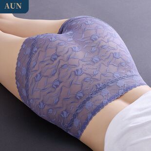 短裤 性感胖mm收小肚子2026新款 高腰女士收腹无痕大码 AUN蕾丝内裤