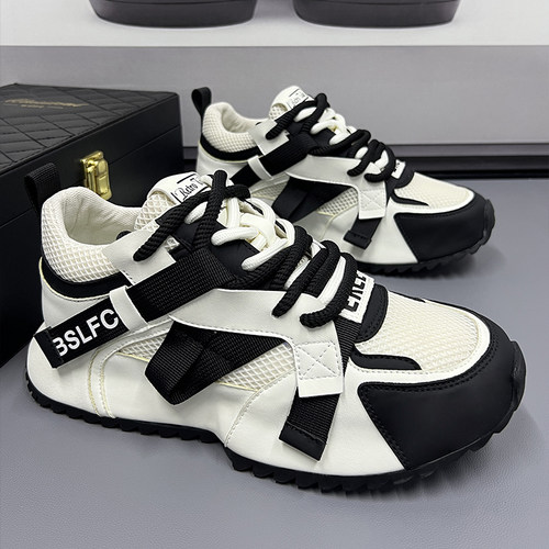 网红爆款大号男鞋2026新款夏季透气特大码运动休闲鞋男网面老爹鞋