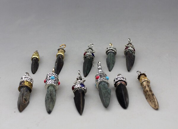 古代青铜箭头汽车挂坠挂饰吊坠金刚杵包饰手工老包浆镇宅招财转运