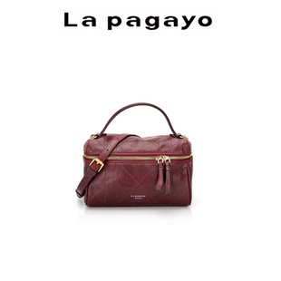 Lapagayo帕佳图2026新款真皮饭盒包女包单肩斜挎国内专柜代购