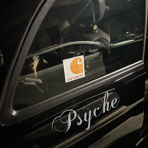 psyche卡哈特标签防水贴汽车摩托车贴头盔行李箱装饰贴