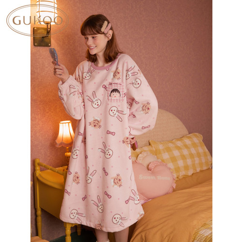 果壳樱桃小丸子冬加厚保暖家居服