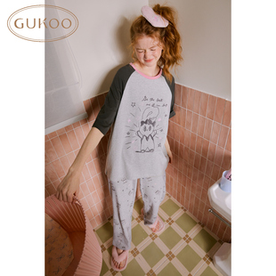 纯棉短袖 果壳睡衣休闲舒适圆领夏季 女家居服套装 敬请期待