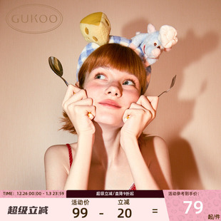 饰束发 洗脸洗漱女士发箍装 Gukoo 果壳发箍女可爱料理鼠王新款