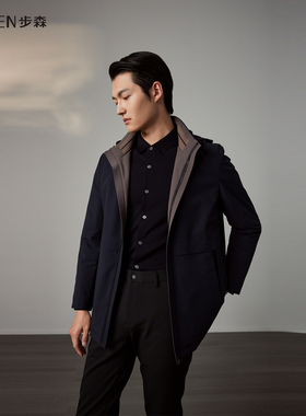 Busen/步森男士连帽羽绒服2025冬季防寒羽绒外套男B3D23H603