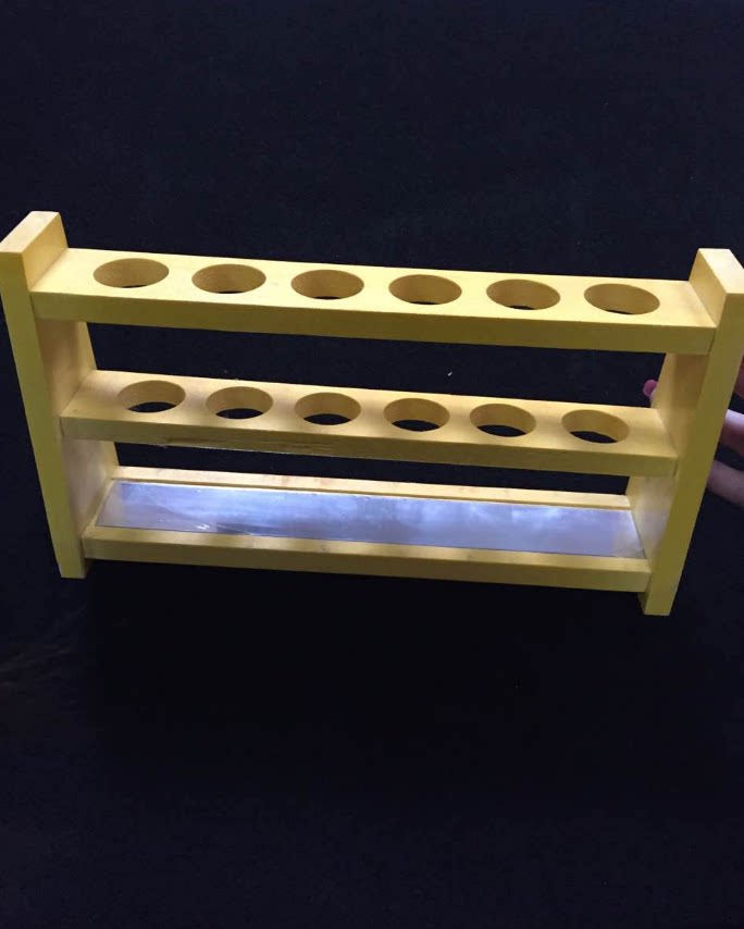 10ml/25ml/50ml/100ml*6孔木比色管架  15/20/25/30mm木试管架