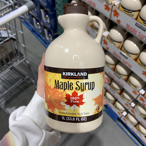 costco代购Kirkland科克兰枫糖浆加拿大进口1000ml/瓶烘焙用