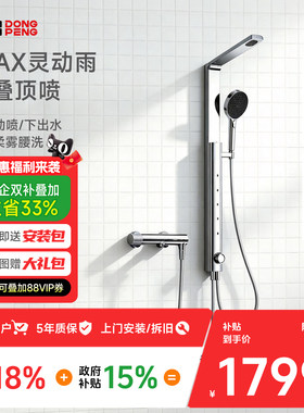 东鹏淋浴花洒套装IMAX灵动雨尊版全维水疗按摩小户型全铜简约花洒