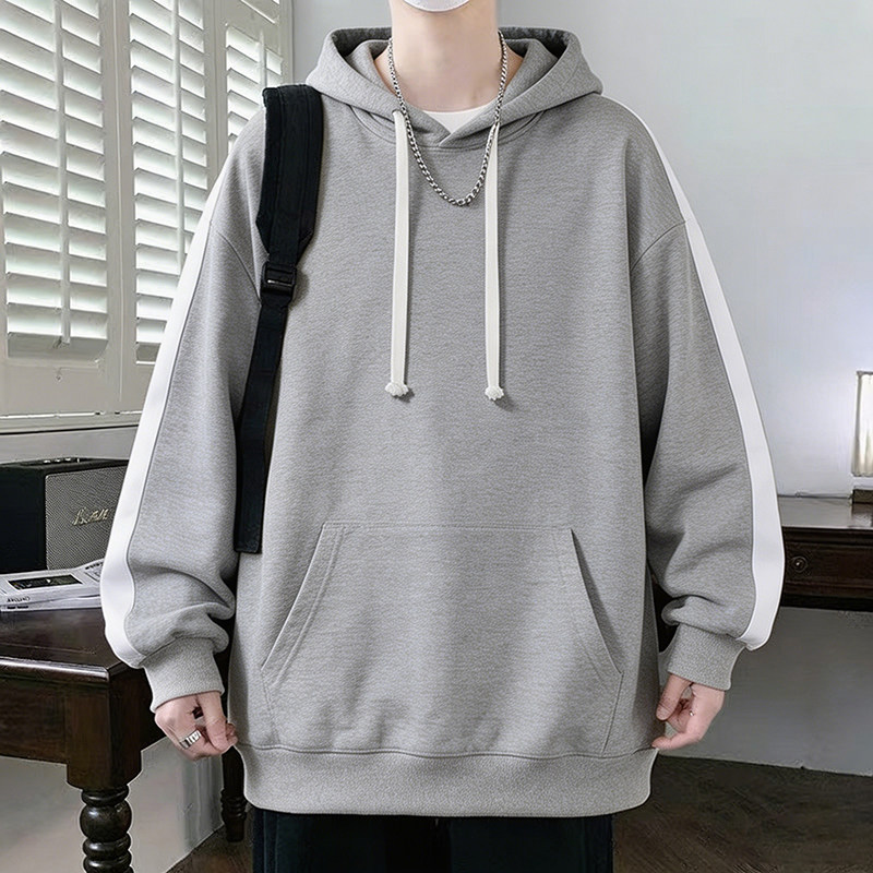 美式风连帽卫衣男士春秋宽松潮
