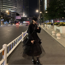 不规则小心机设计感中长款 DDGIRL2021秋装 女长袖 衬衫 新款 百搭上衣