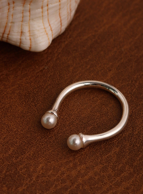 Moment 温柔心事 珍珠纯银戒指女小众设计轻奢高级感2025新款爆款