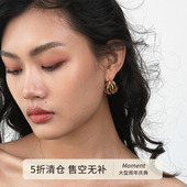 Moment 女 爆款 缠绕禁忌 港风镀真金耳环耳饰耳钉小众独特2025新款