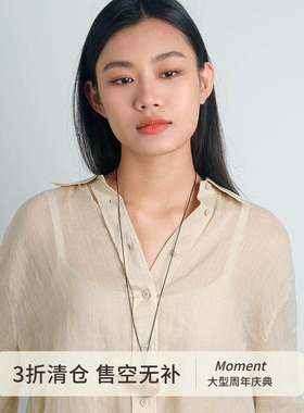 新中式檀木葫芦毛衣链皮绳项链