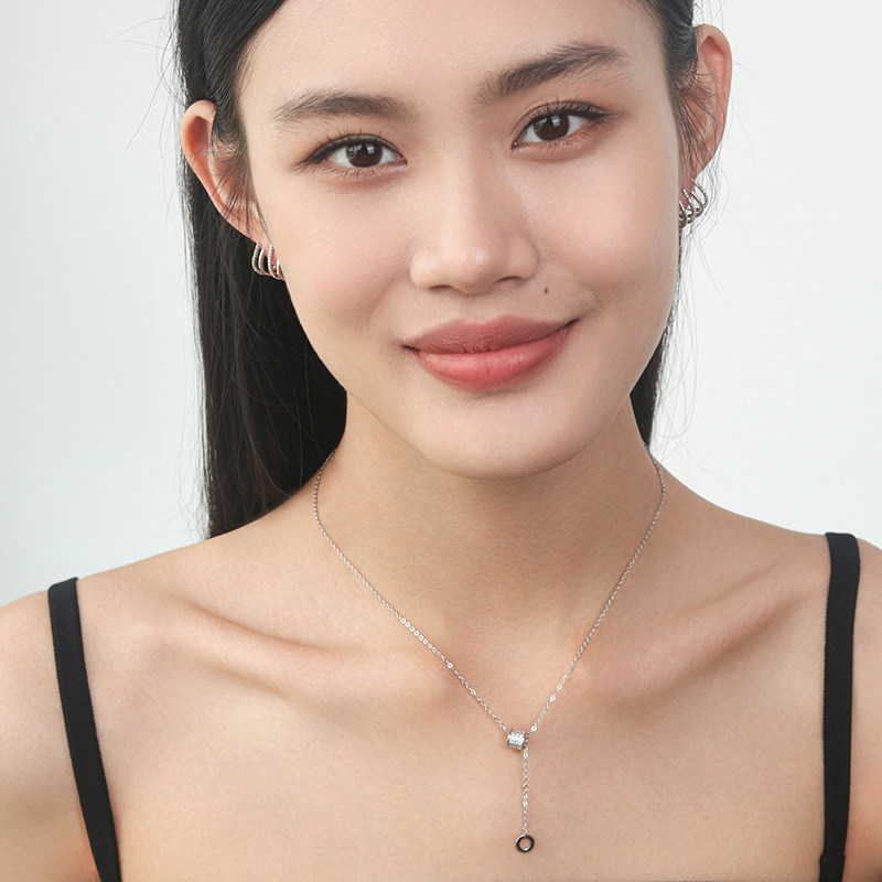 Moment 小蛮腰流苏吊坠纯银项链锁骨链饰品配饰银饰2025新款爆款