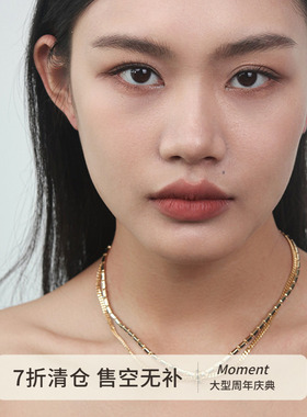 Moment 飒美华丽 双层叠戴粗项链颈链毛衣链饰品配饰甜酷设计感女