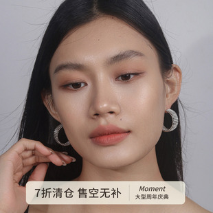 Moment 意式浪漫 蕾丝大圆圈耳环耳饰耳圈高级感轻奢小众夸张独特