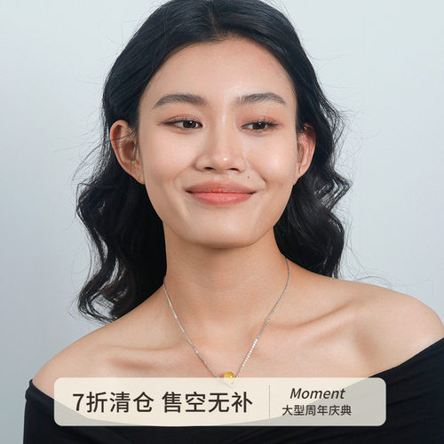 天然蜜蜡珠宝纯银项链