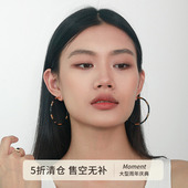 Moment 草地舞会 大号圆圈耳环圈圈耳饰耳圈夸张小众设计感方圆脸