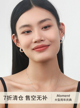 微笑弧线项链纯银锁骨链