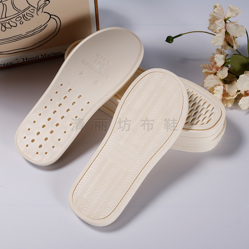 手工PVC精品加宽吹气地板拖鞋底