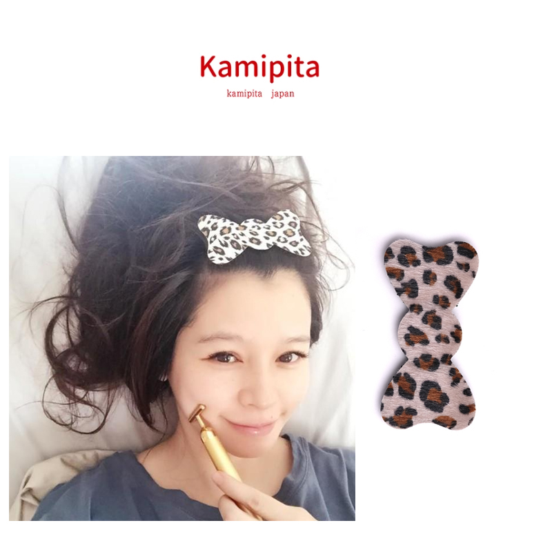 Kamipita日本无痕蝴蝶结刘海贴女碎发贴成人魔术贴头饰发夹粘发帖