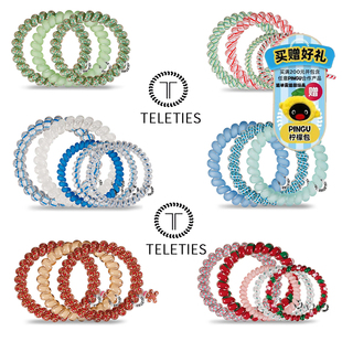 美国TELETIES电话线发圈 圣诞节 2023节日限定发绳 扎高马尾 发饰