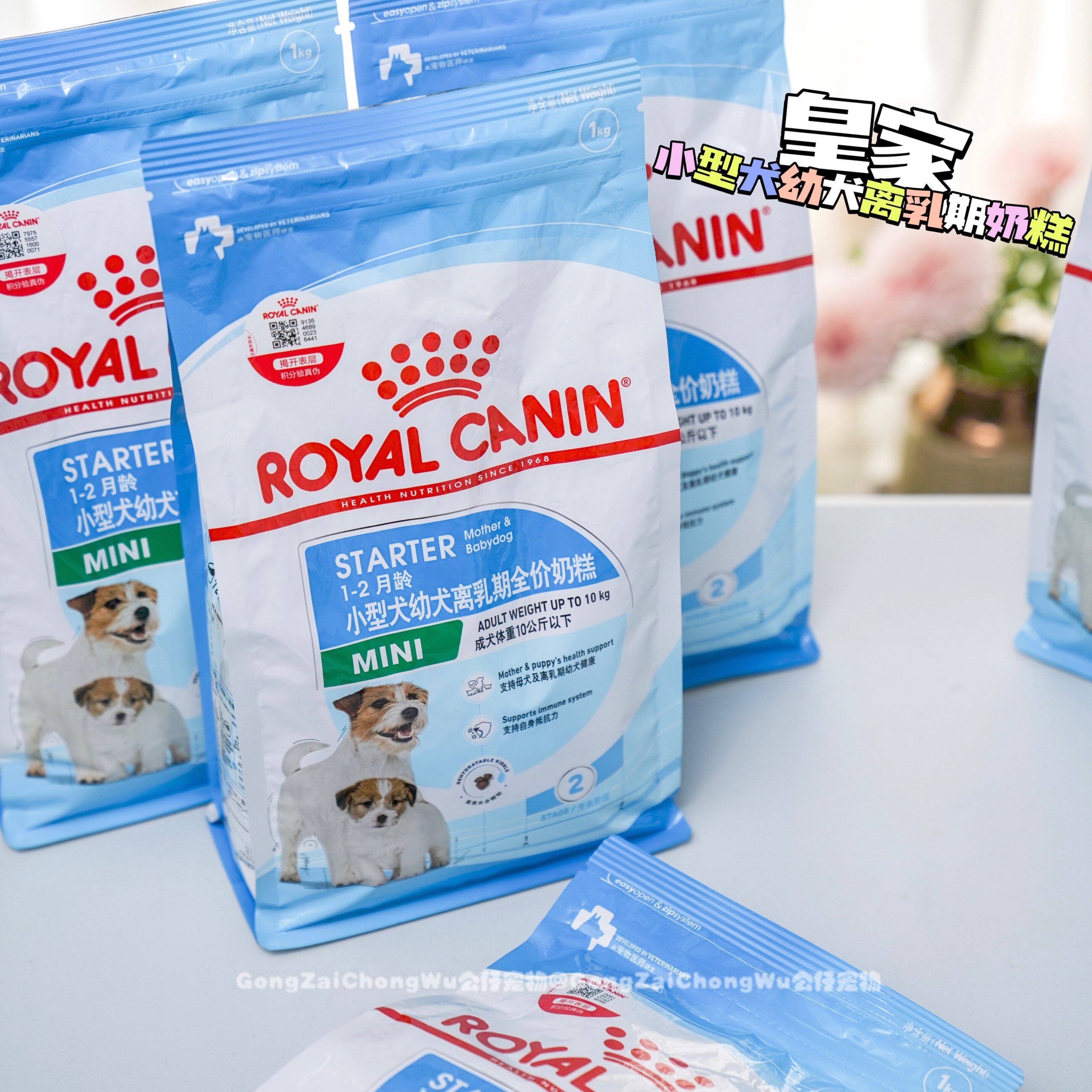 皇家狗粮奶糕 幼犬狗粮 幼年小型犬粮泰迪比熊专用皇家奶糕狗粮