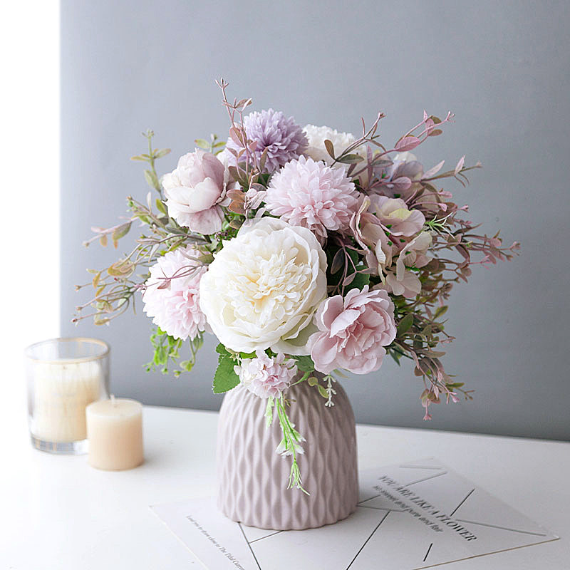 仙女森系ins北欧素雅百搭仿真奥斯汀玫瑰守护爱新娘原创手捧花束