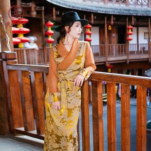 藏装女新款藏服民族服装藏式博拉西藏服垂感佳网红旅拍藏族服装