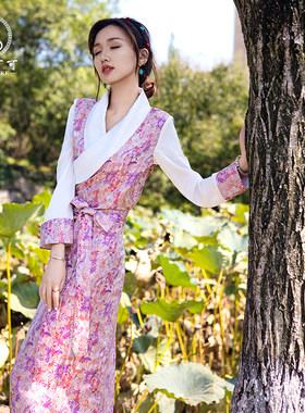 密西可可锦缎西藏服藏装女网红款