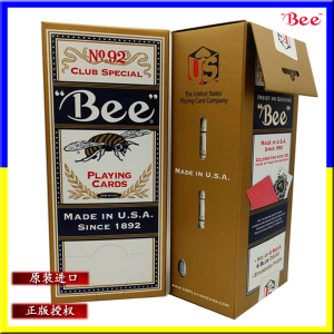 小蜜蜂扑克牌纸牌手感好美国蜜蜂bee扑克 原装进口红蓝对半装包邮