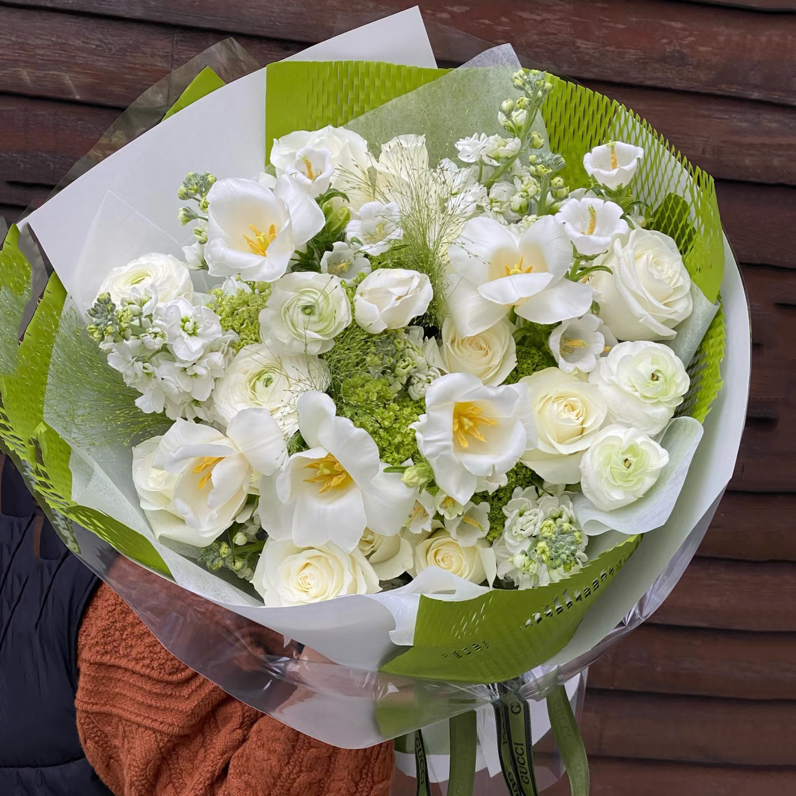 白玫瑰郁金香花束玫瑰混搭真鲜花速递同城生日哈尔滨全国配送女友
