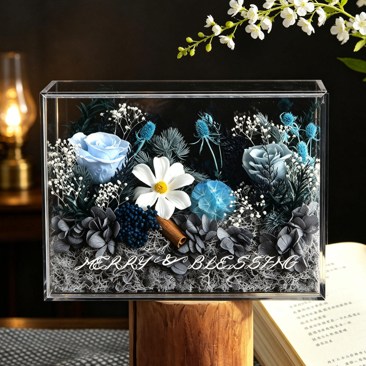永生花玫瑰微景观礼盒高级感保鲜真花花盒生日礼品送老师女友闺蜜
