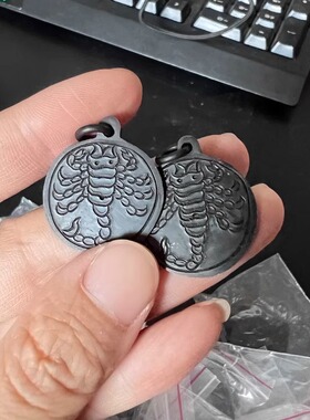 唐东杰布莲师铁蝎吊坠戒指