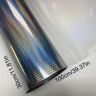 汽车菱形镭射蜂窝大灯膜尾灯膜摩托车炫彩灯膜变色龙改色贴膜贴纸