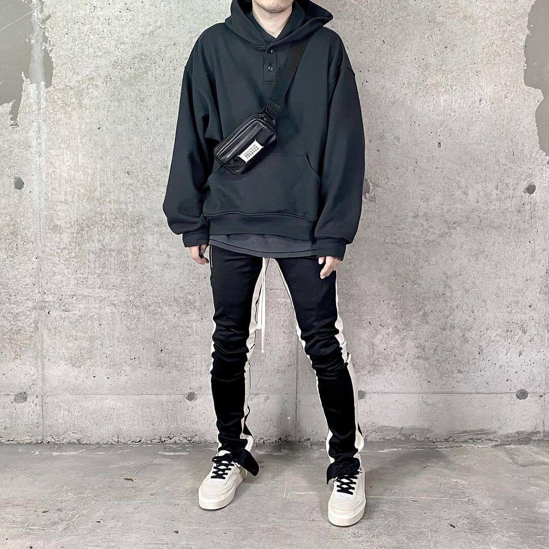 fog fear of god 6th第六季 纽扣卫衣亨利领灰男高街风帽衫潮