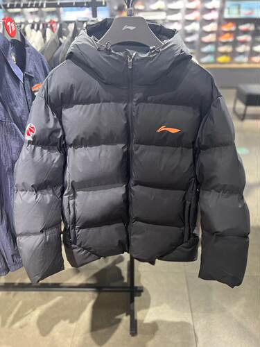 李宁CBA篮球短棉服男士连帽冬季加厚保暖运动外套上衣马甲AMMV005