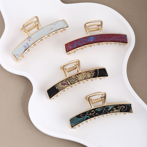 非遗宋锦配饰手工发夹抓夹发饰