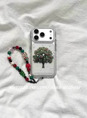 SHERRY*ins风透明细闪星星苹果树适用于苹果17ProMax手机壳iPhone16Pro小众少女心15简约14清新卡通可爱温柔