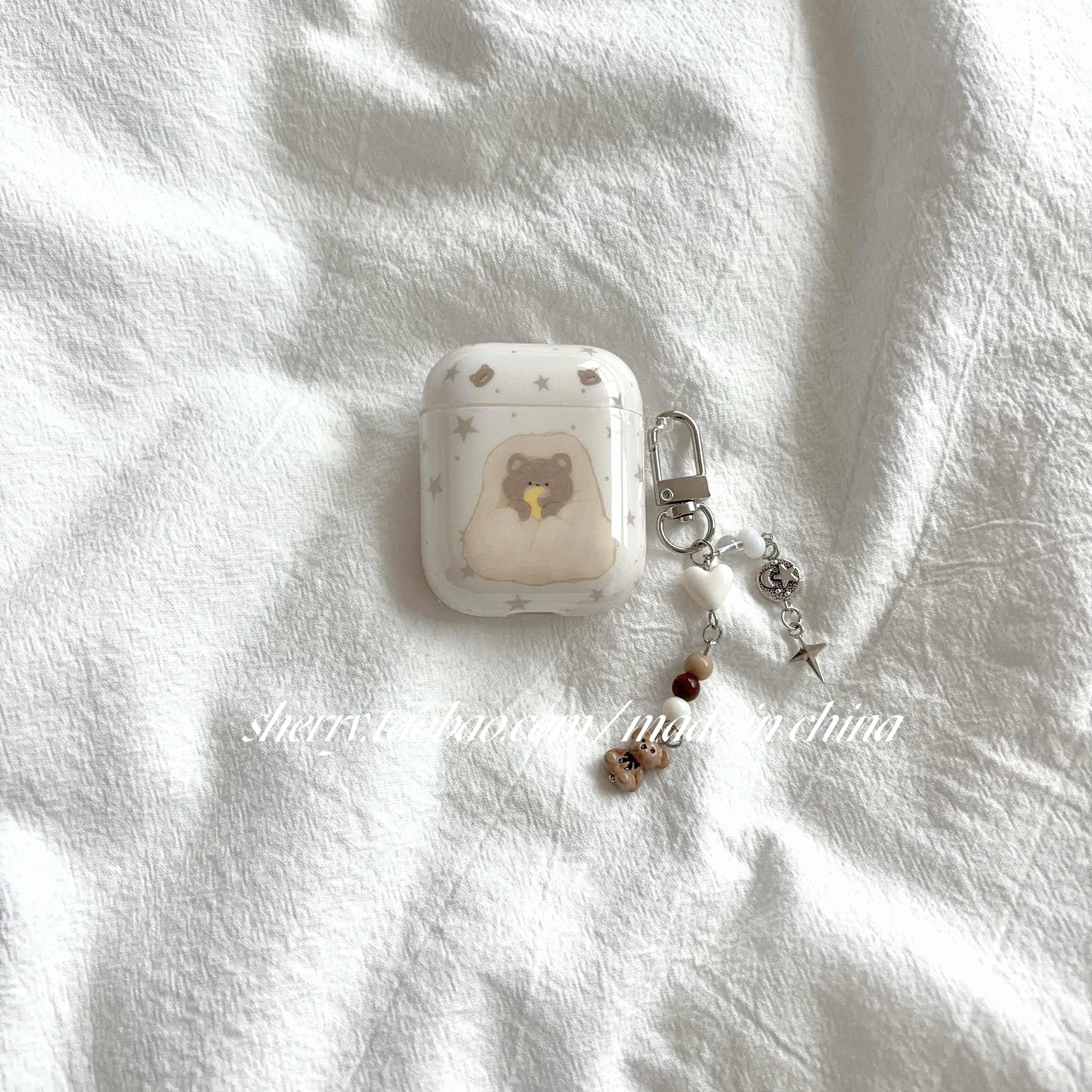SHERRY*ins风简约星星沙发小熊适用于airpods1/2/4保护套airpodspro保护壳苹果二代耳机壳新3代蓝牙少女心萌图片