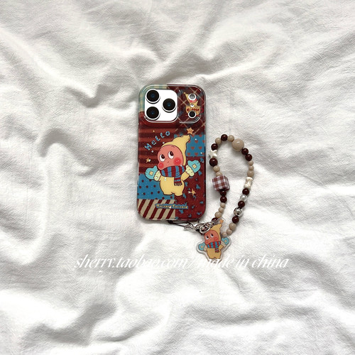 苹果16手机壳简约ins风秋冬棕色