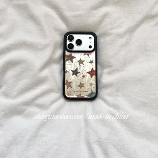 ins风高级感羽纱金色星星适用于苹果17ProMax手机壳iPhone16Pro小众少女心15简约14小清新卡通可爱 SHERRY