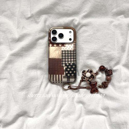 苹果17手机壳小众ins风肤感拼接