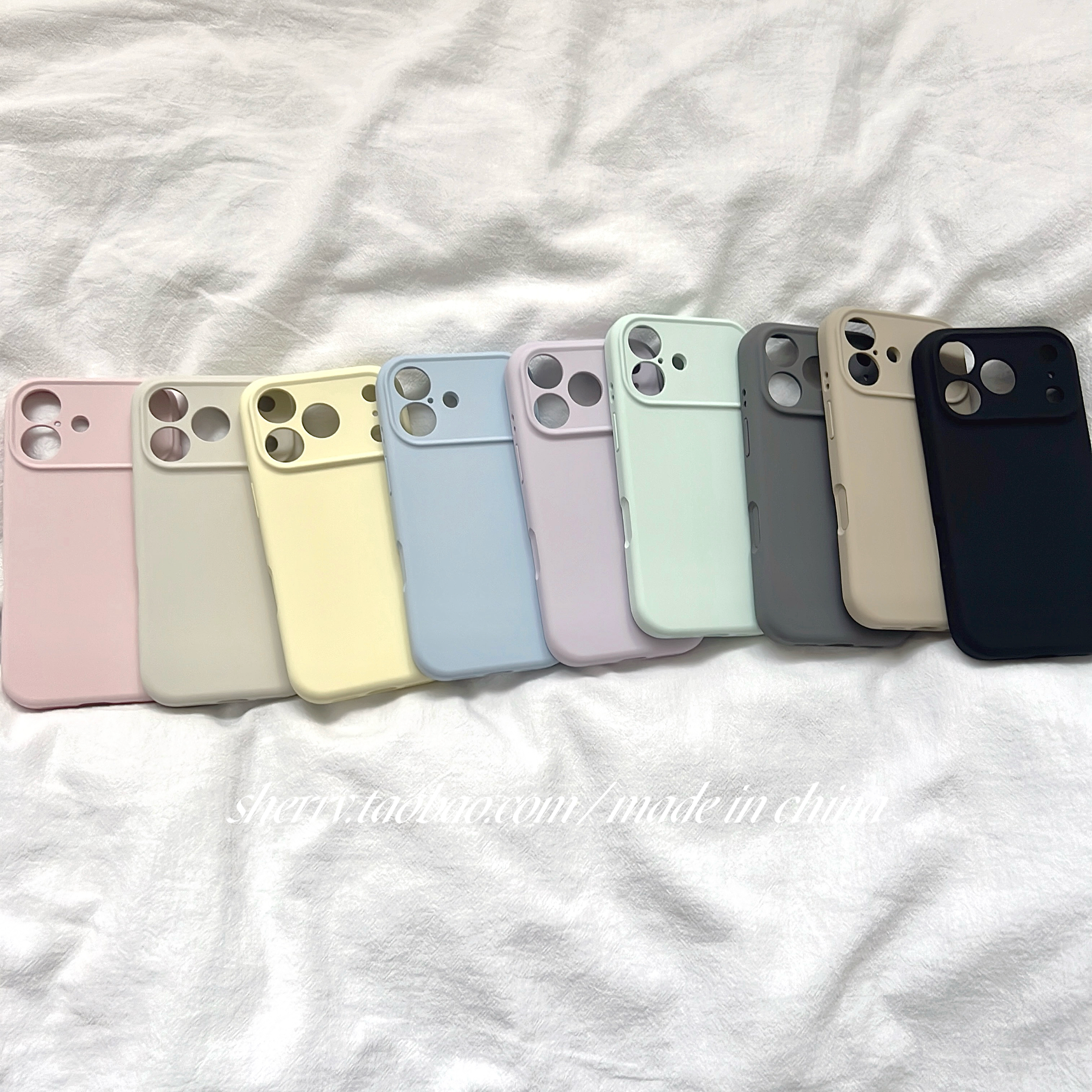 简约高级感纯色软糯肤感手机壳