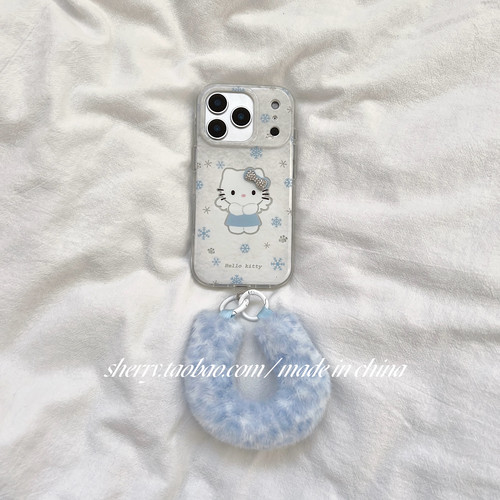 SHERRYins风蓝雪花天使kt手机壳