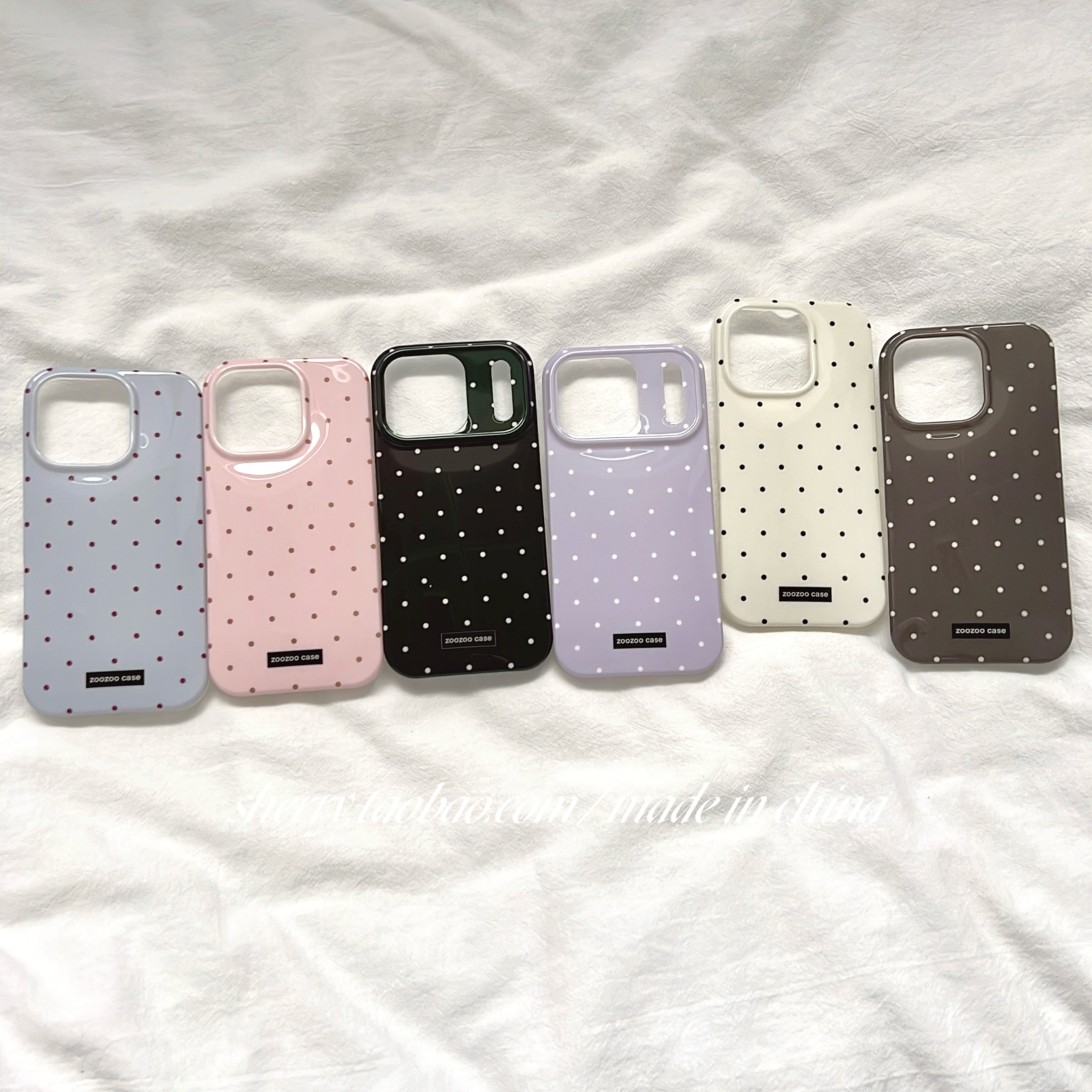 SHERRY*ins风高级感甜美纯色波点软壳温柔适用于苹果17P