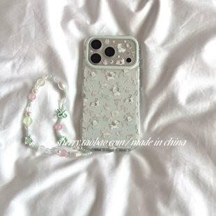 SHERRY ins风薄荷绿郁金香狗狗适用于苹果17ProMax手机壳iPhone16Pro小众少女心15简约14小清新卡通可爱春款