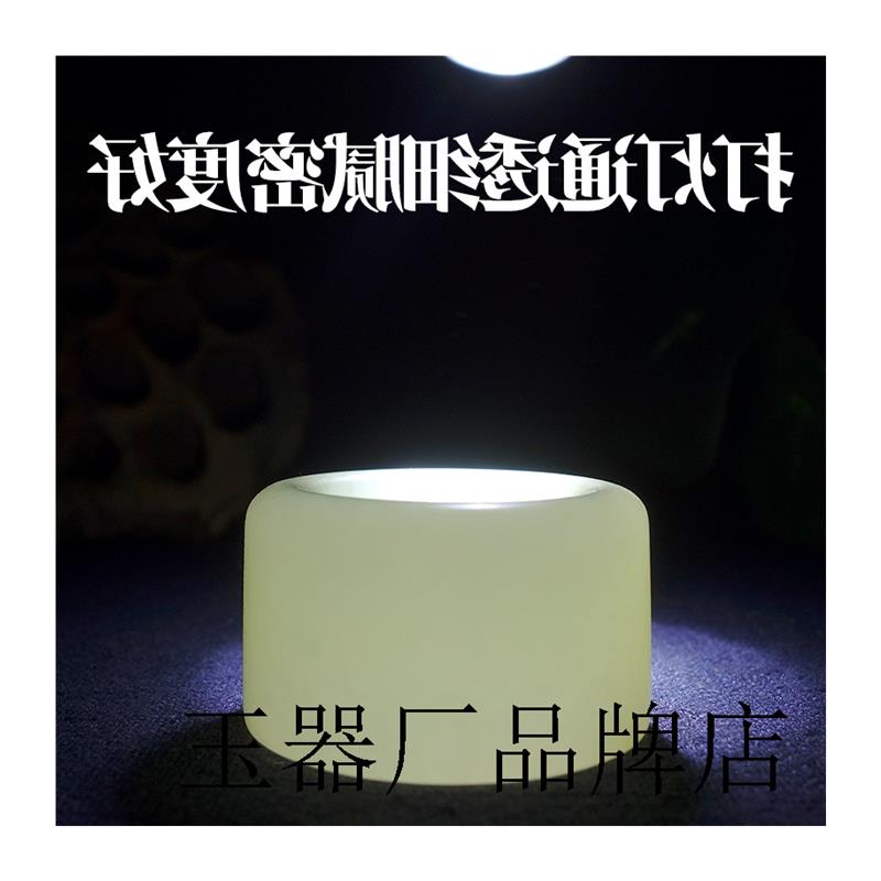 高端老坑和田玉扳指羊脂玉白玉指环晴水加宽戒圈国风男女款玉戒指