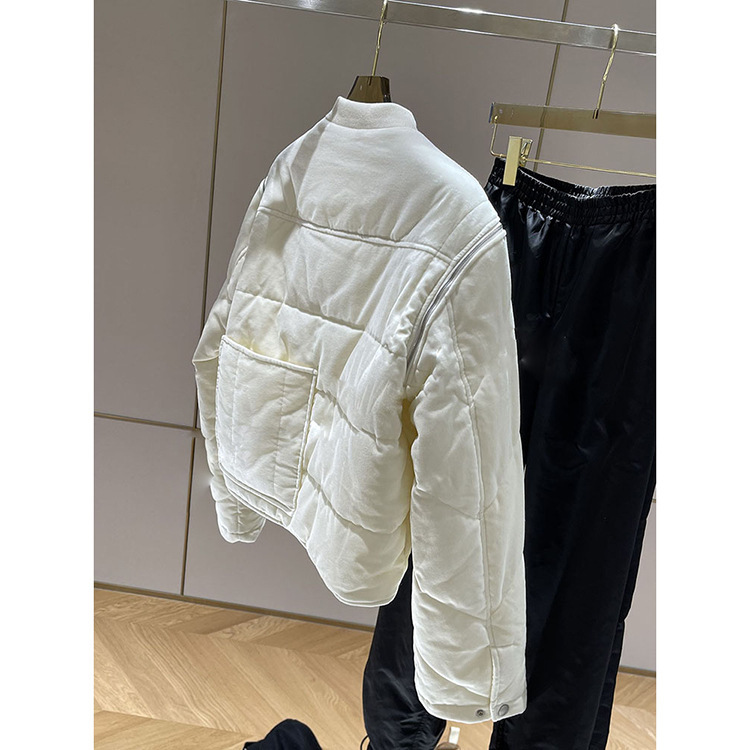 时髦棒球服飞行夹克天鹅绒棉衣