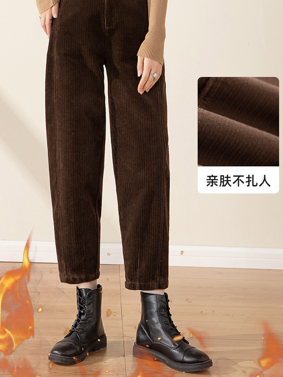 灯芯绒镰刀裤九分裤香蕉裤